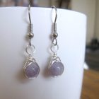 Small Amethyst and Silver Earrings with Surgical Steel Earwires