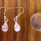 Small Amethyst and Silver Earrings with Surgical Steel Earwires