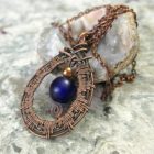 Hammered copper pendant