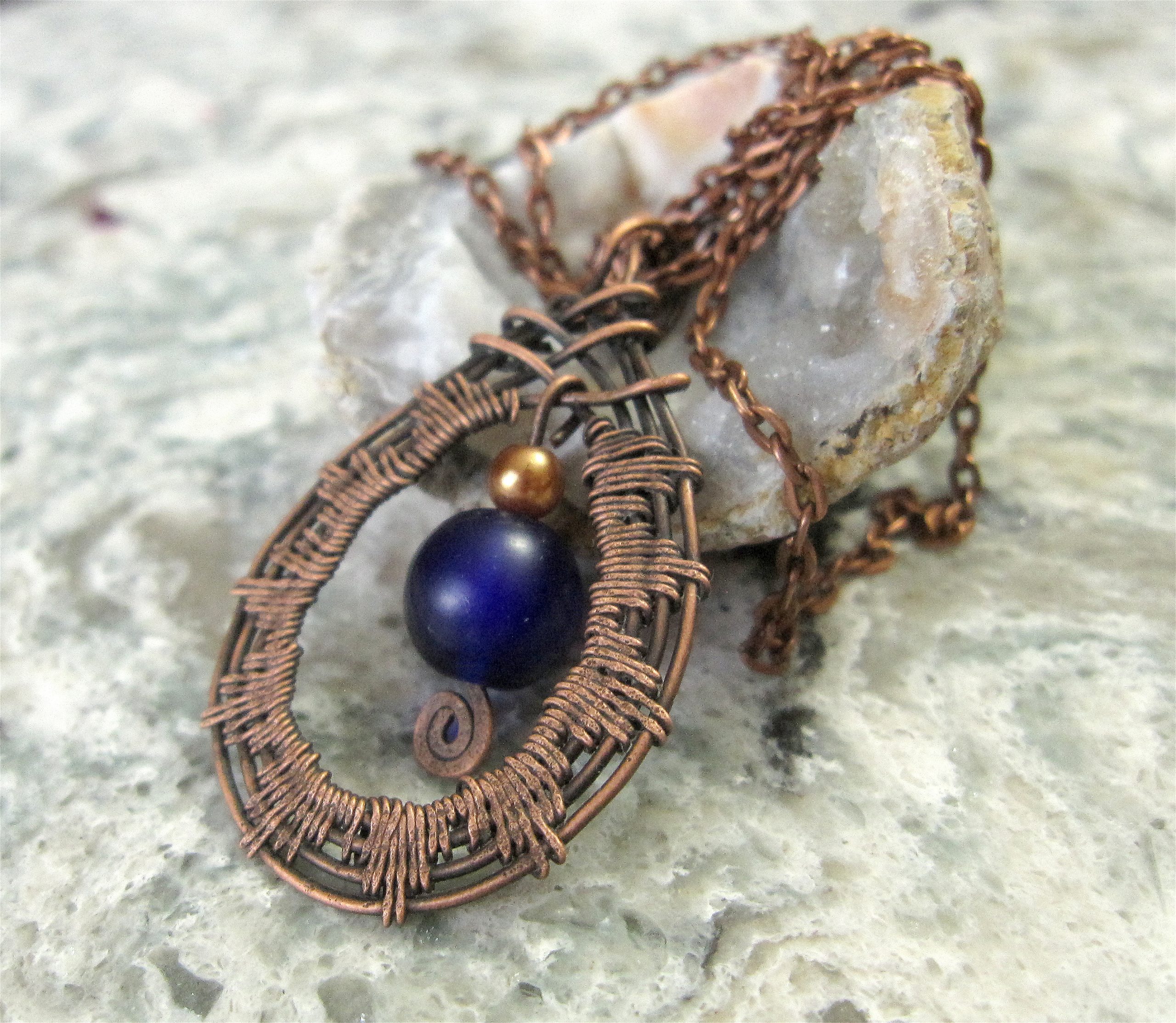 Hammered copper pendant Hammered copper pendant