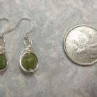 Silver and Nephrite Jade Earrings