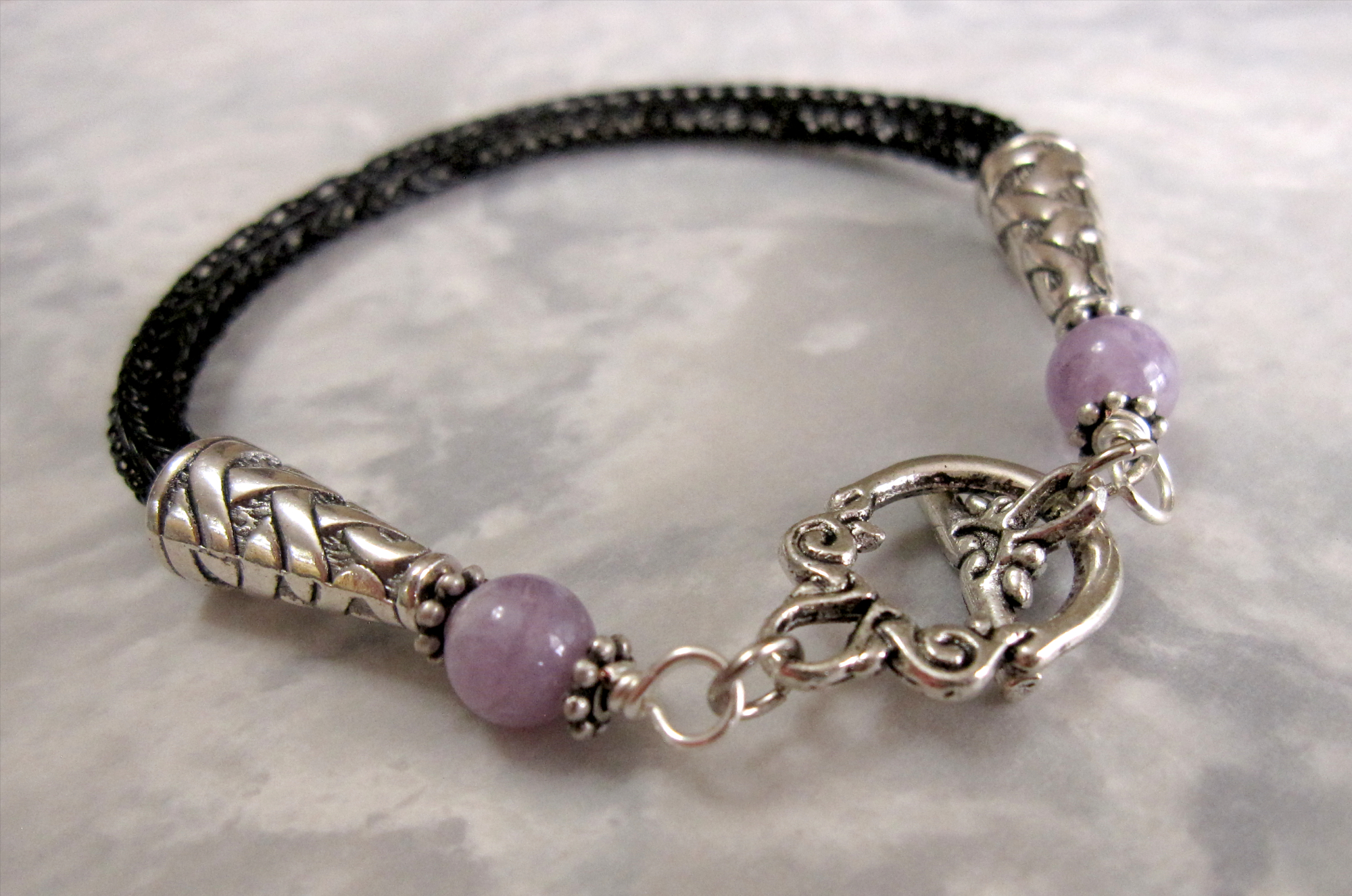 Black Viking Knit Bracelet