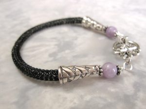 Black Viking Knit Bracelet