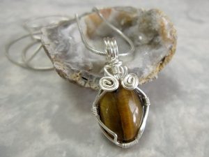 Silver and Tiger's Eye Pendant
