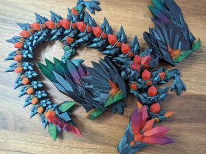 3d printed rainbow dragon